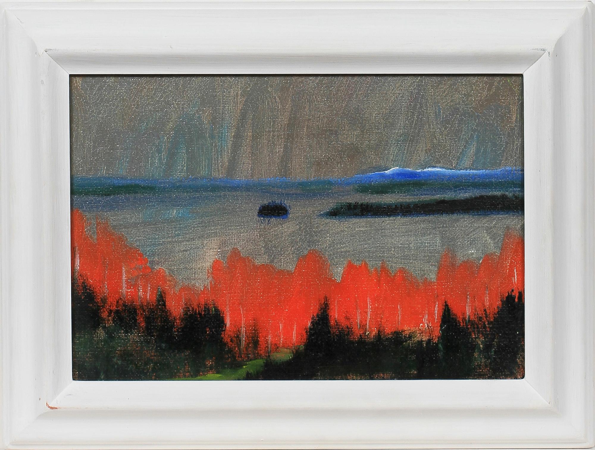 BEPPE WOLGERS, olja på duk, dedikerad á tergo, 1900-tal.