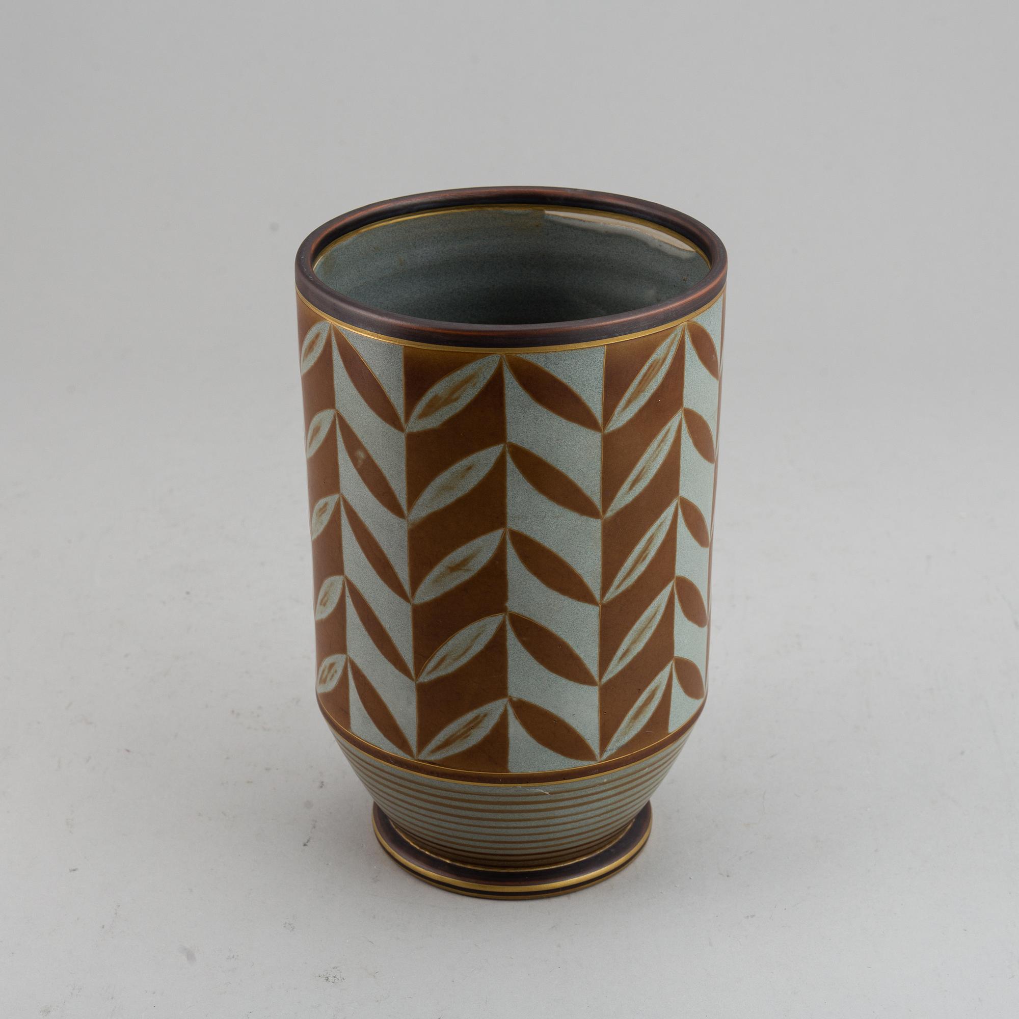 GUNNAR NYLUND & OSKAR DAHL, a "Flambé" stoneware vase, Rörstrand 1930-40's.