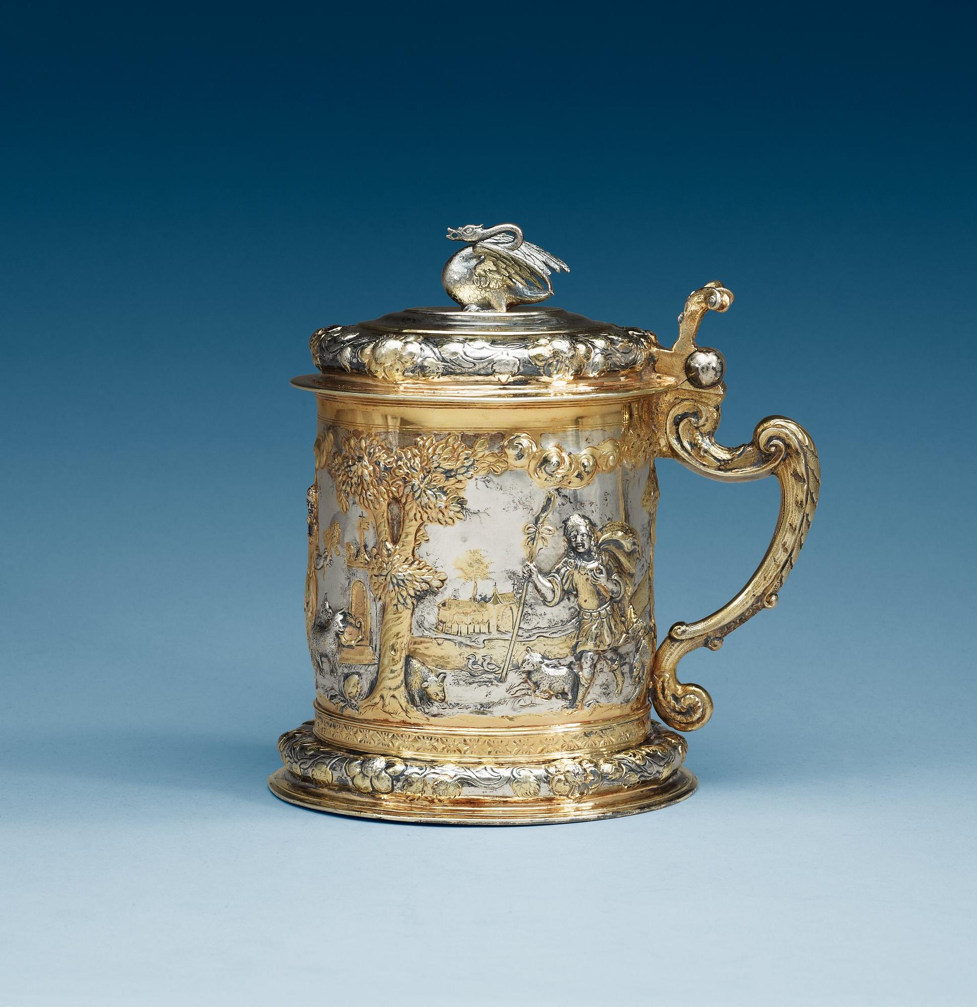 DRYCKESKANNA, av Melcher Jaske, Danzig (verksam 1664-1678). Barock.