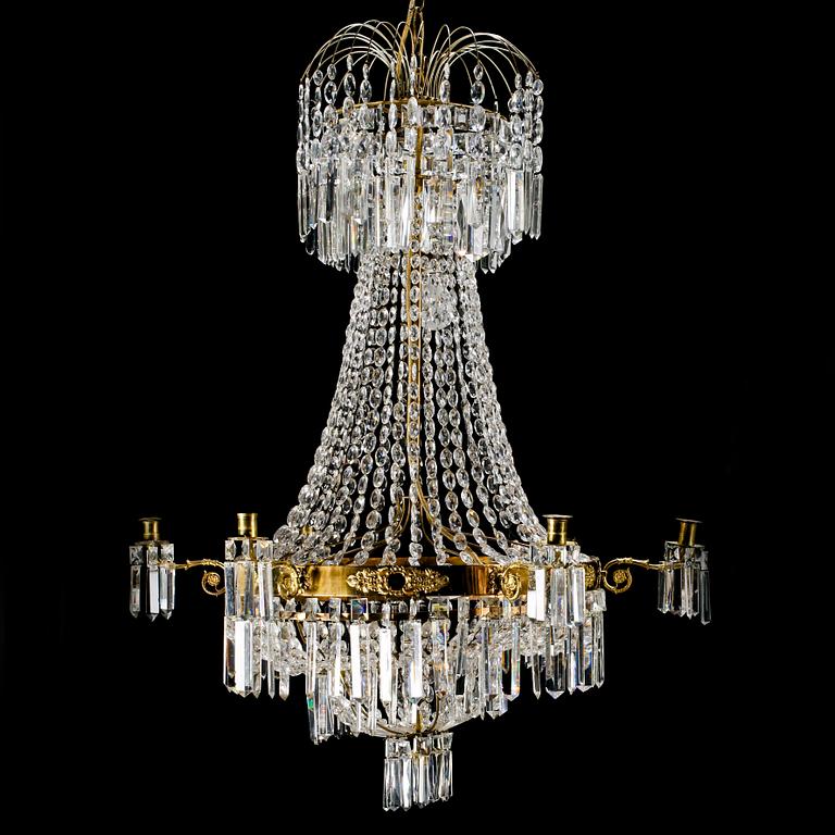 LJUSKRONA, empirestil, 1900-talets början. Höjd ca 110 cm.