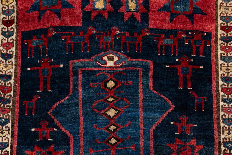 Carpet, antique Lori, approx. 325 x 125 cm.