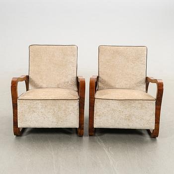 Fåtöljer, ett par, Art Deco, 1900-talets första hälft.