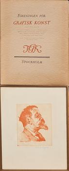 FÖRENINGEN FÖR GRAFISK KONST. 1926, 1927, 1924 och 1925. Tot 17 blad.