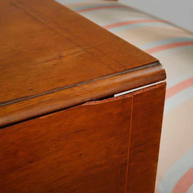 A sofa, six chairs and one table in Swedish Karl-Johan style, made in the first half of the 20th century.