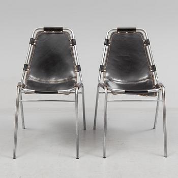 CHARLOTTE PERRIAND, a pair of "Les Arcs" chairs from the 1970's.