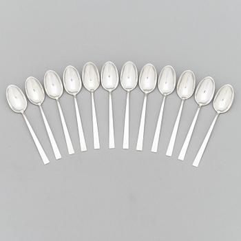 Bertel Gardberg, A 96-piece set of "Birgitta" silver cutlery, marked BG, Hopeatehdas oy, Helsinki 1956-64.