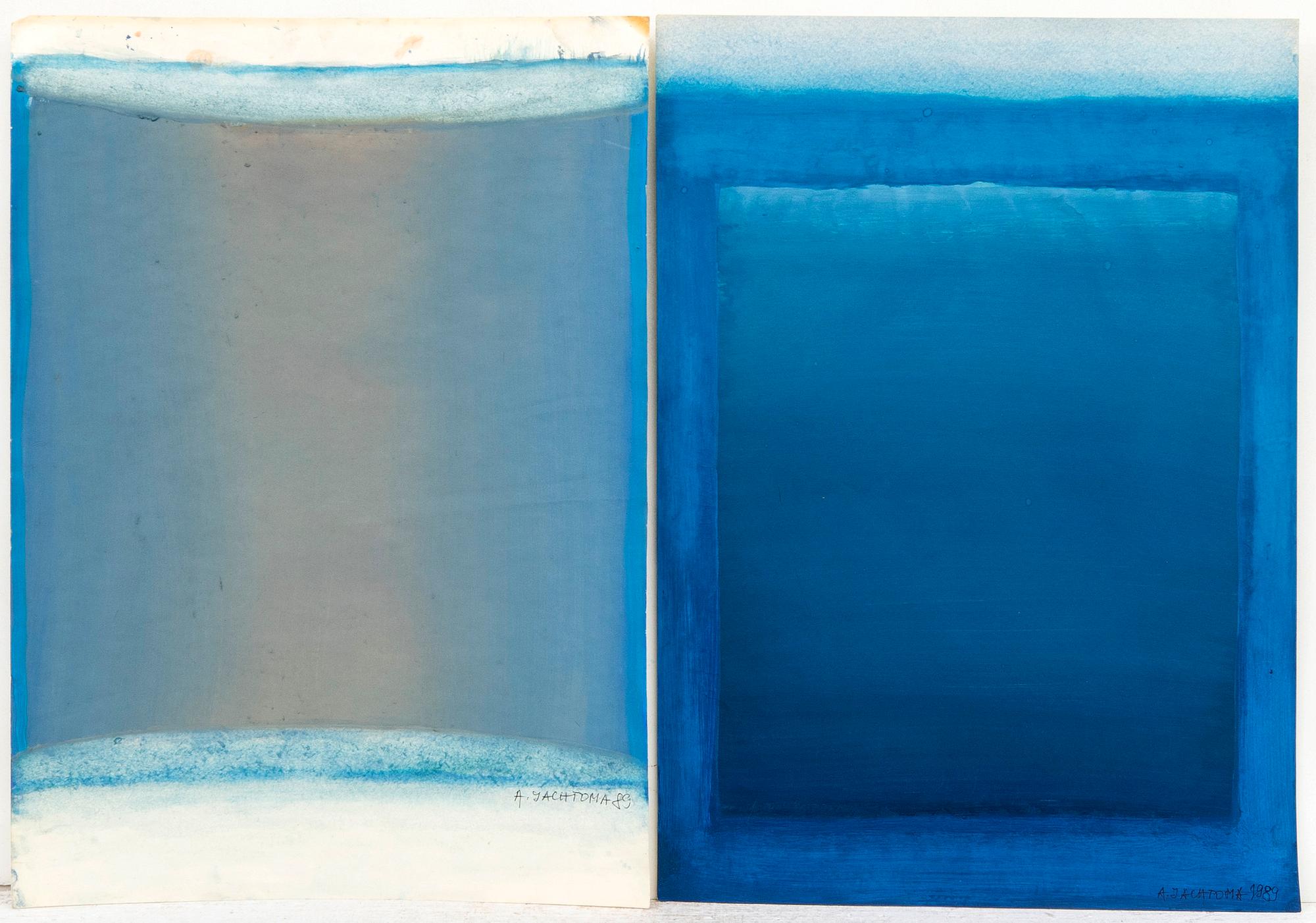 Aleksandra Jachtoma, Two (2) Gouache, signed and dated  1989.
