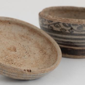 Eleven pieces of south east Asian pottery including Swatow ware, 19th century and older.