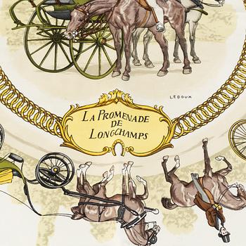 Hermès, a 'La Promenade de Longchamps' silk scarf.