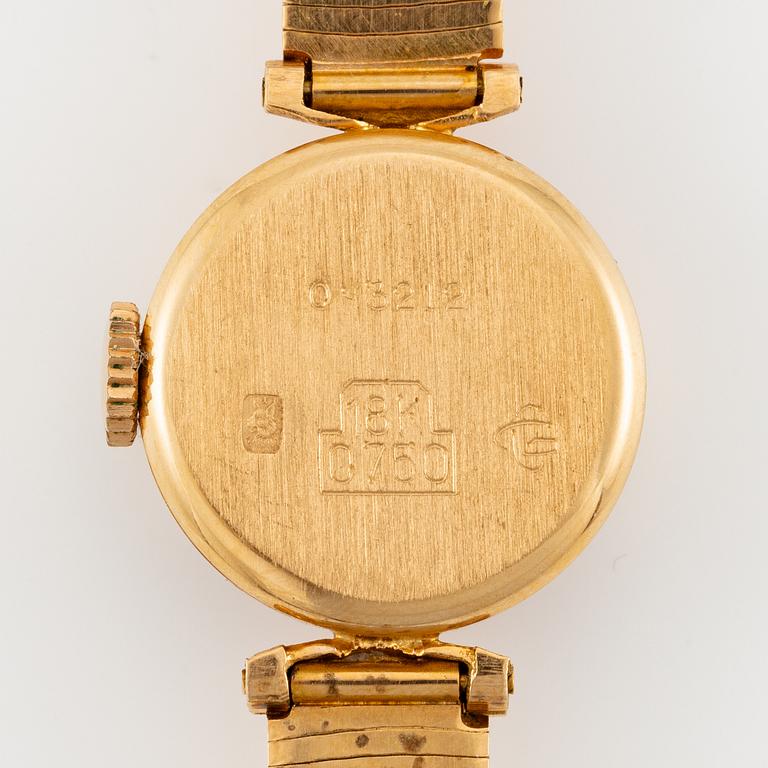 Tressa, wristwatch, 18K gold, 17 mm.