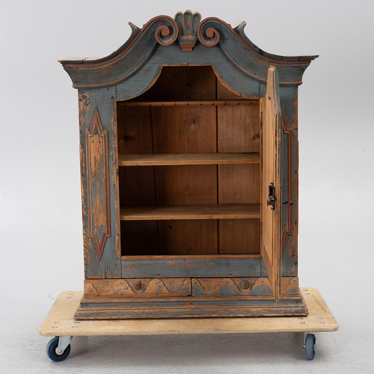 Hanging cupboard, folk art, Alfta, Hälsingland, marked 1820.