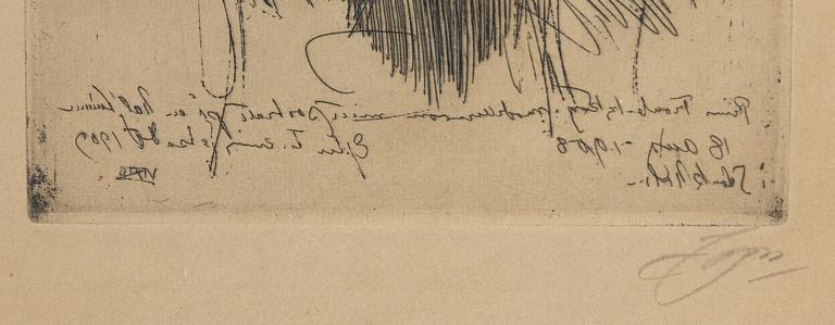 Anders Zorn, "Prins Paul Troubetzkov II".