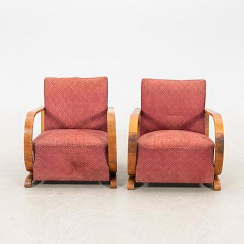 Armchairs, a pair, Art Deco, first half of the 20th century.