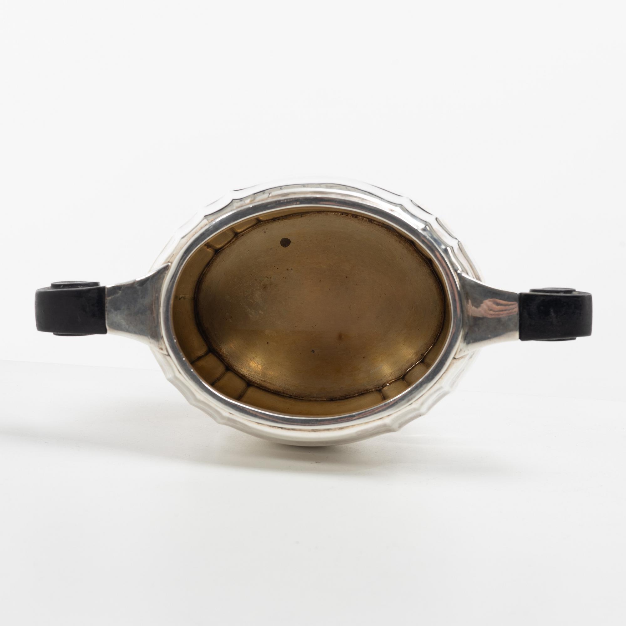 Coffee service, 5 pieces, silver, Hermann Walter, Germany, first half of the 20th century.