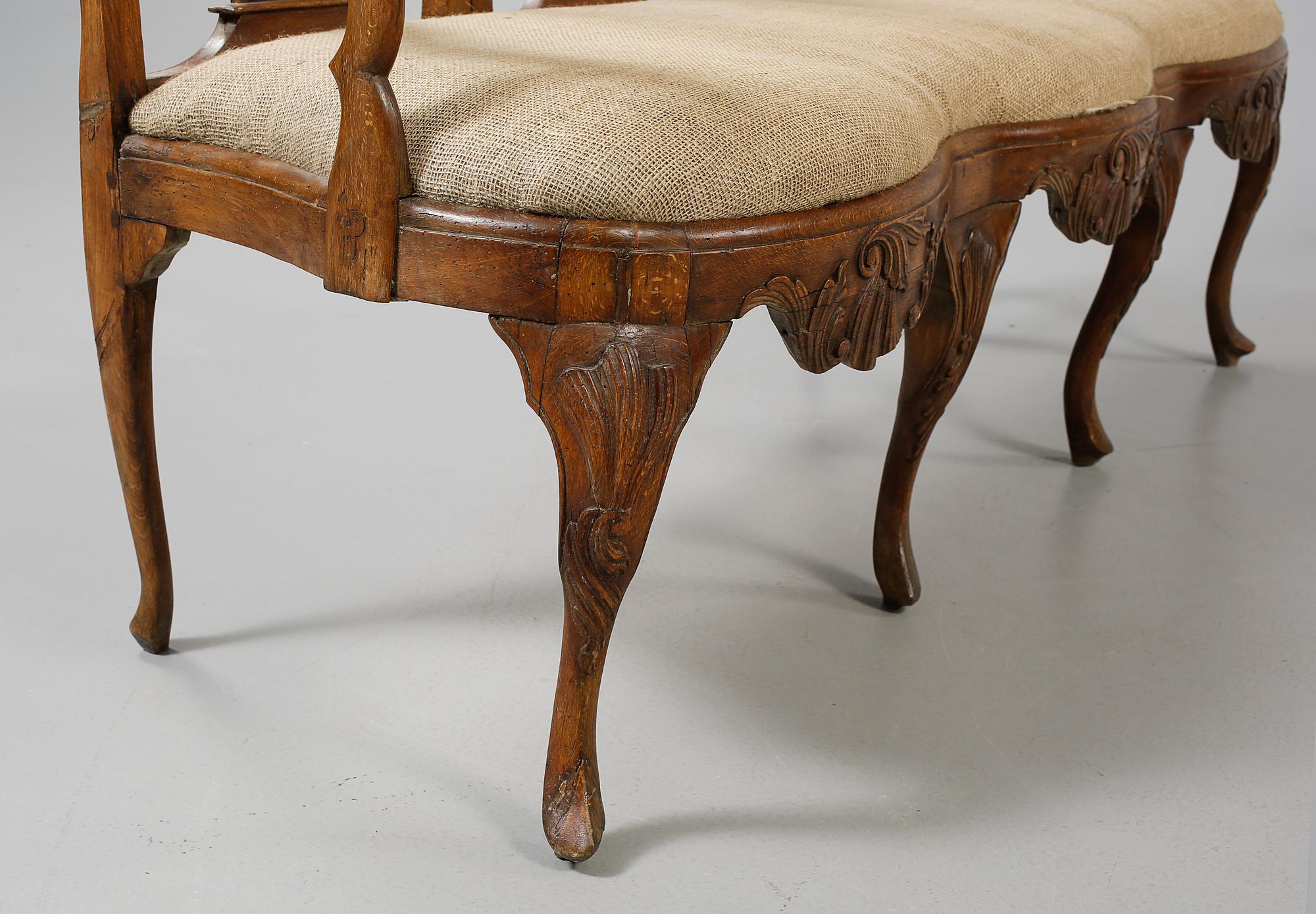 SOFFA. Nordeuropa, rokoko, 1700-talets andra hälft.