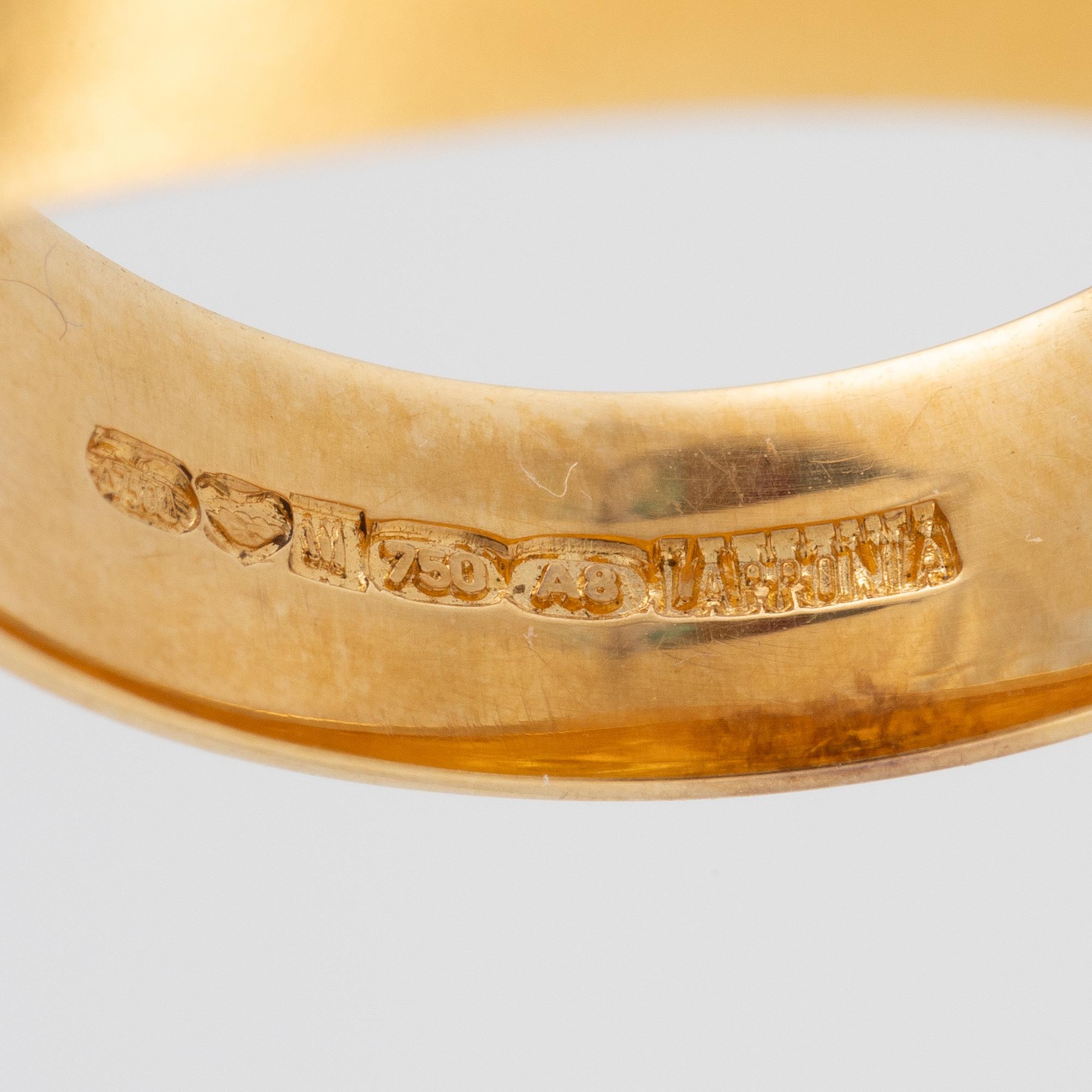 A Björn Weckström,  "Devil's Wheel"  ring 18K gold, Lapponia 1978.