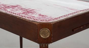 A late Gustavian 18th century faience top tea table.
