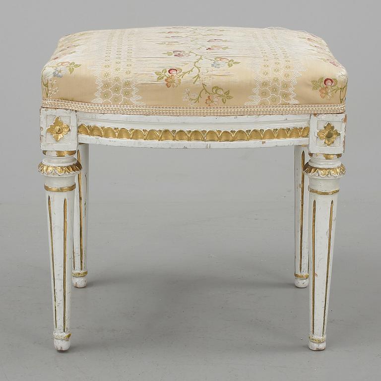 TABURETT, gustaviansk, Carl Johan Wadström (1758-1816), stolmakare i Stockholm.