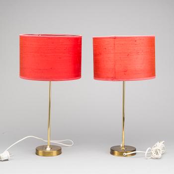 A pair of table lamps, 20th century,