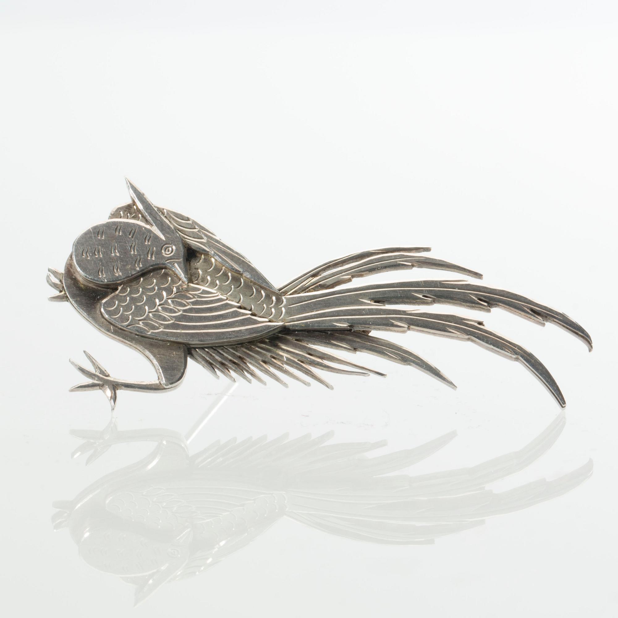 BROSCH, sterlingsilver, Wiwen Nilsson, Lund, 1958. Vikt ca 14 g.