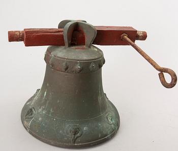 A bronze and iron bell, 19/20th century.