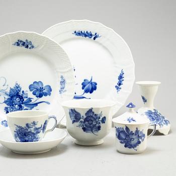 An 85 piece porcelain service, 'Blå Blomst', Royal Copenhagen, Denmark, second half of the 20th century.