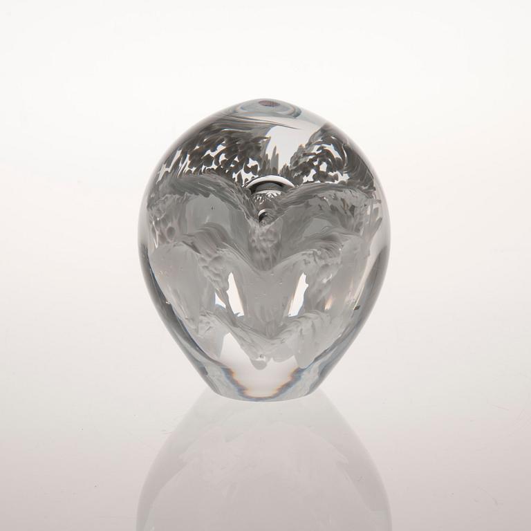 GLASSKULPTUR, signerad "Pauli Vuorinen, 1998 Iittala".