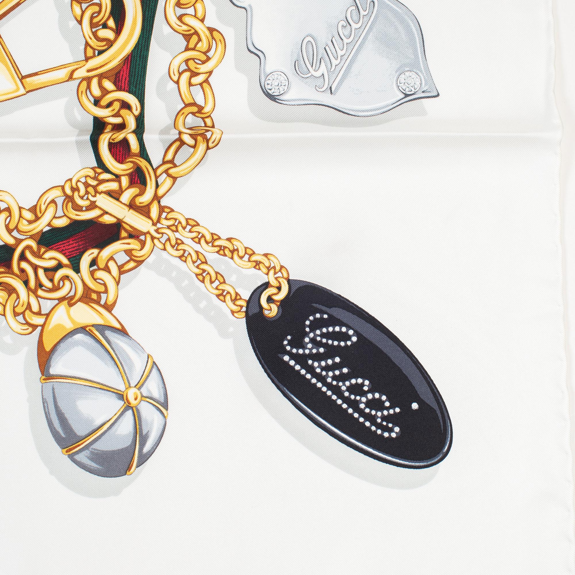 Gucci, a twill silk scarf.