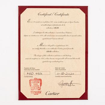 A Cartier bracelet "Love" in 18K white gold with round brilliant-cut diamonds, model small.