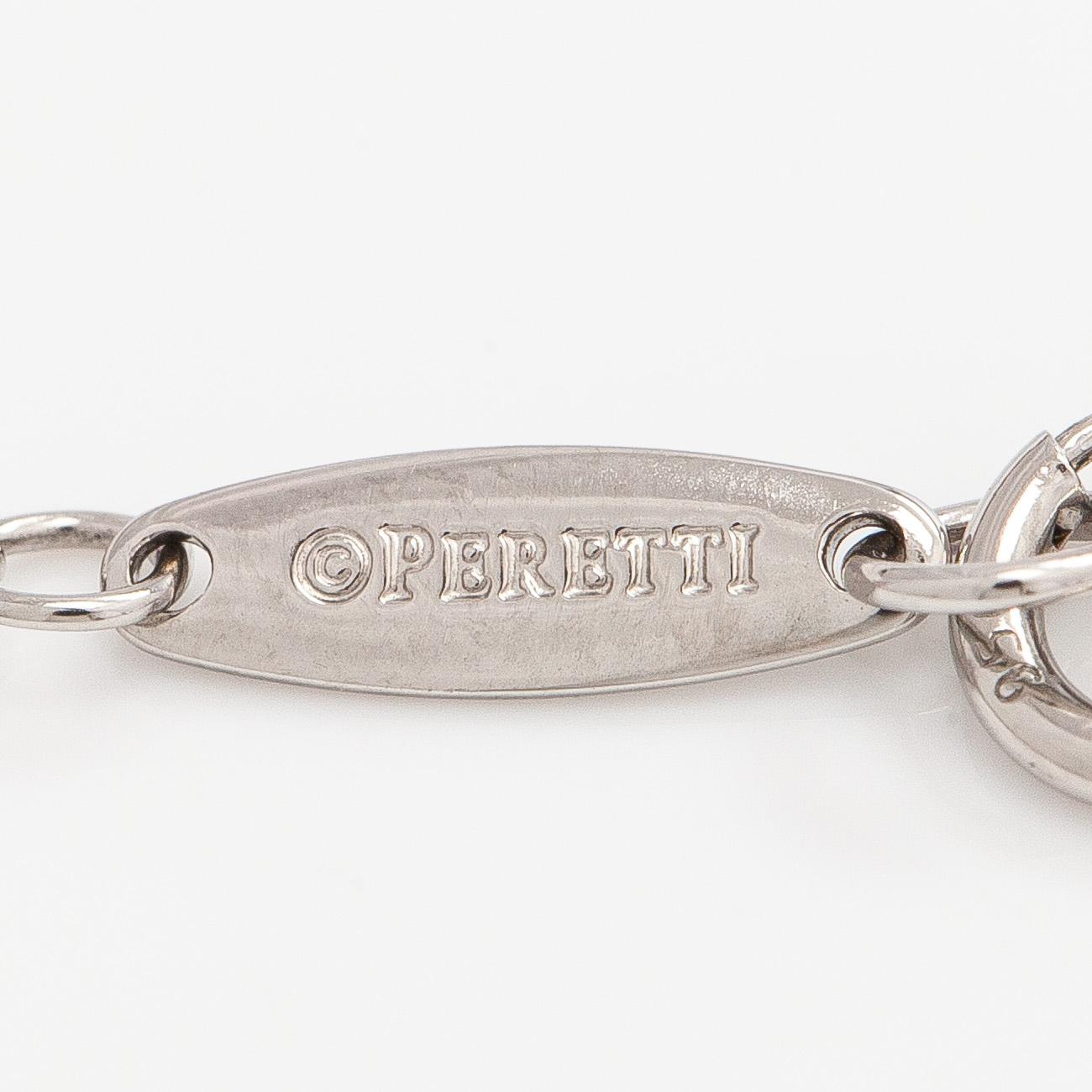 Tiffany & Co, Elsa Peretti, a platinum 'Diamonds by the Yard' bracelet with a brilliant-cut diamond.