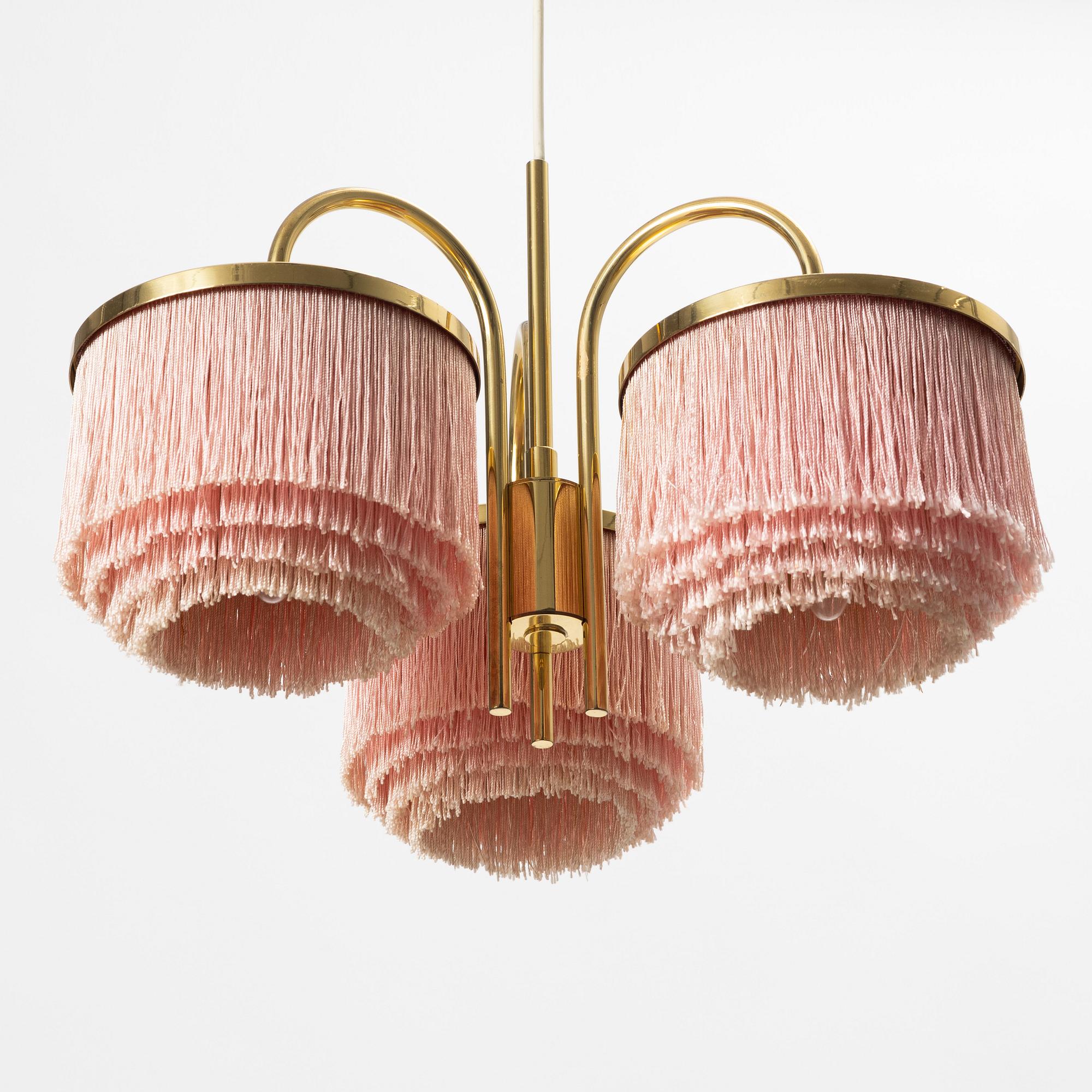 Hans-Agne Jakobsson, a brass ceiling lamp, Hans-Agne Jakobsson AB, Markaryd, Sweden, 1960's/70's.