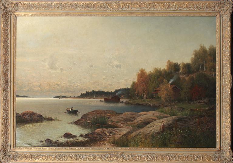 JULIUS WEIDIG, olja på duk, signerad och daterad 1885.