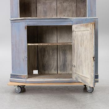 A painted folk-art cupboard, early 19th century.