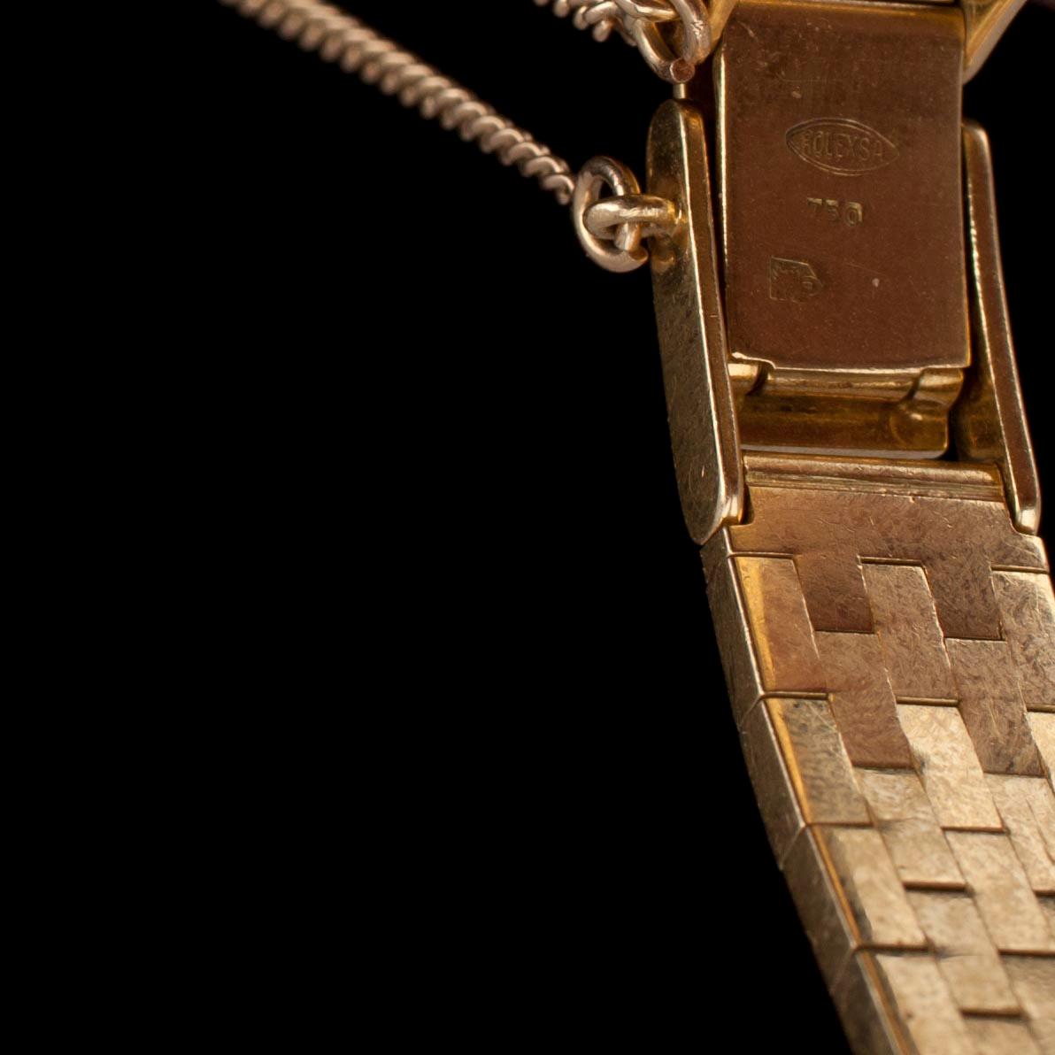 ARMBANDSUR,  guld 18K, Rolex Precision, 1970-tal. Tot.vikt ca 39,5 g.