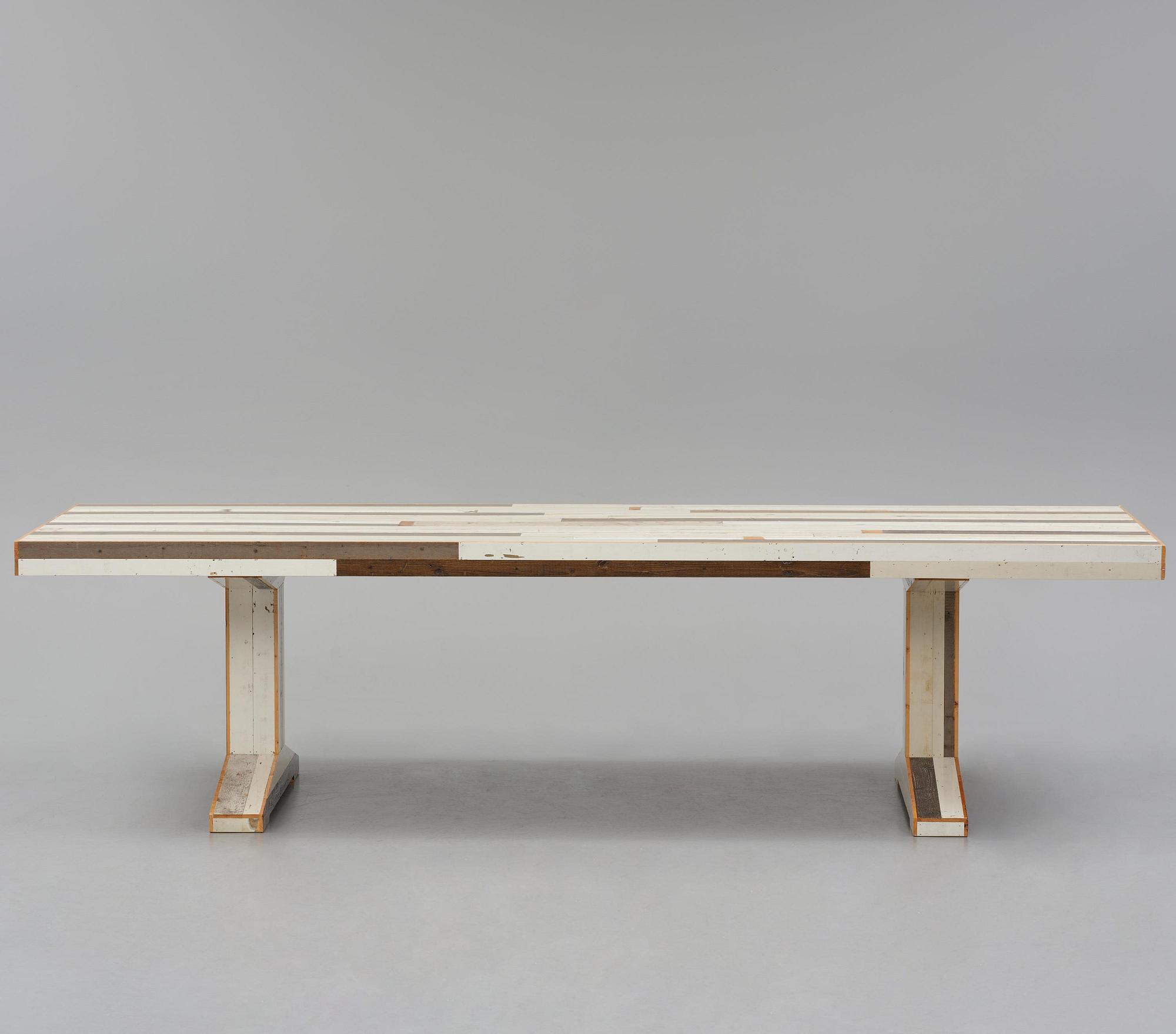 Piet Hein Eek, matbord, "Canteen Table in Scrapwood", Nederländerna, efter 2005.