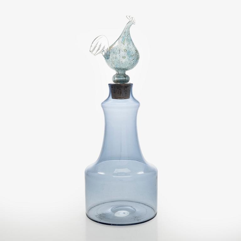 Kaj Franck, karahvi, "1502/KF 502", lasia, signeerattu K. Franck Nuutajärvi Notsjö -61.