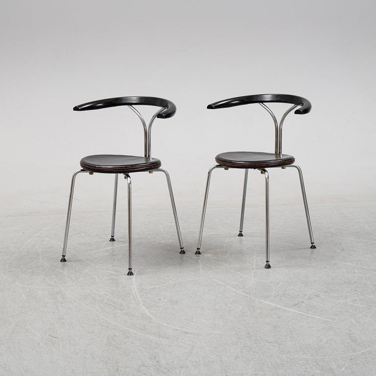 A pair of chairs by Björn Alge, Lindlöfs Interiör, Lammhult, Sweden, 1980-90s.