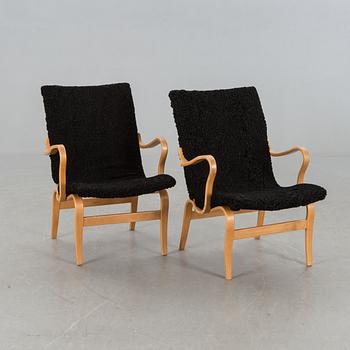 BRUNO MATHSSON, fåtöljer ett par, "Eva", för Dux, 1900-talets andra hälft.