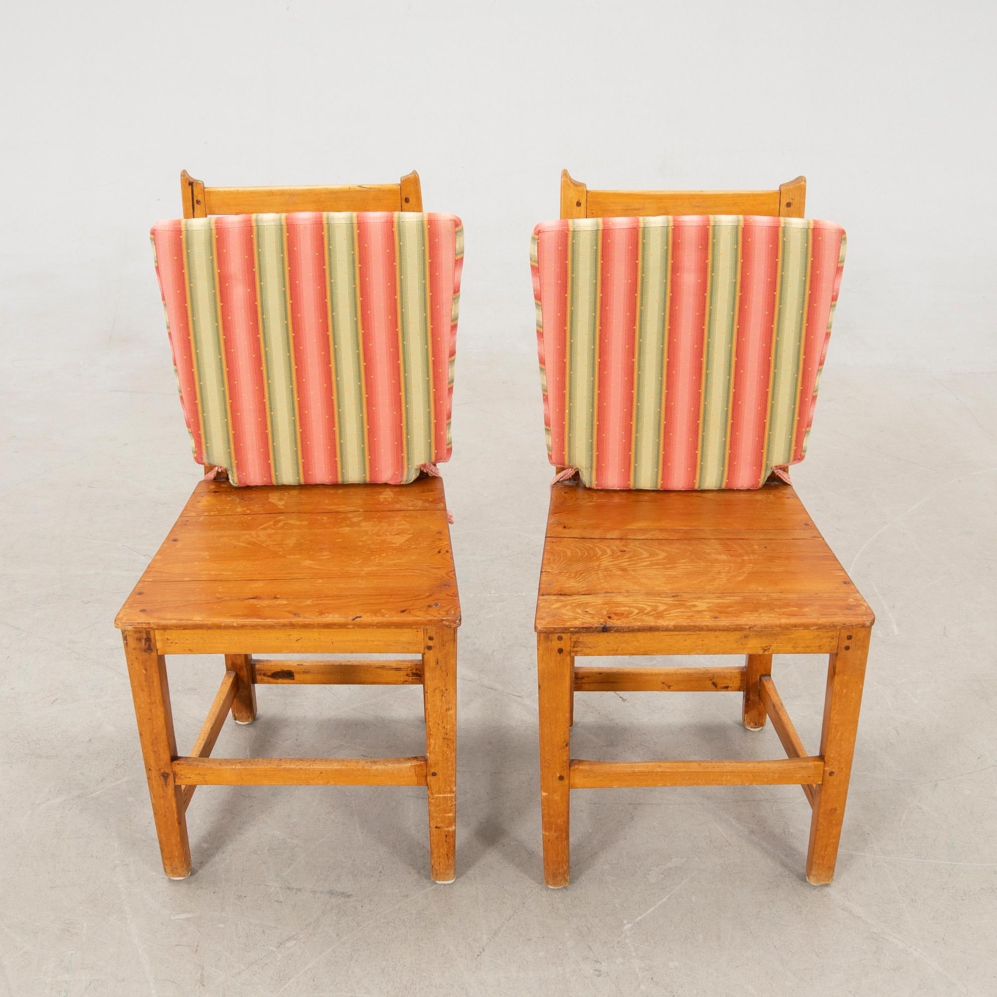 Chairs a pair possibly Gotland first half of the 19th century.