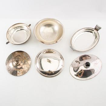 Carafes 3 pcs of silver plate, including CG Hallberg, first half of the 20th century.