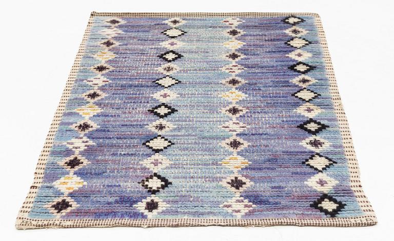 Marianne Richter, a carpet, "Påfågeln", knotted pile, ca 171 x 97 cm, signed AB MMF MR.