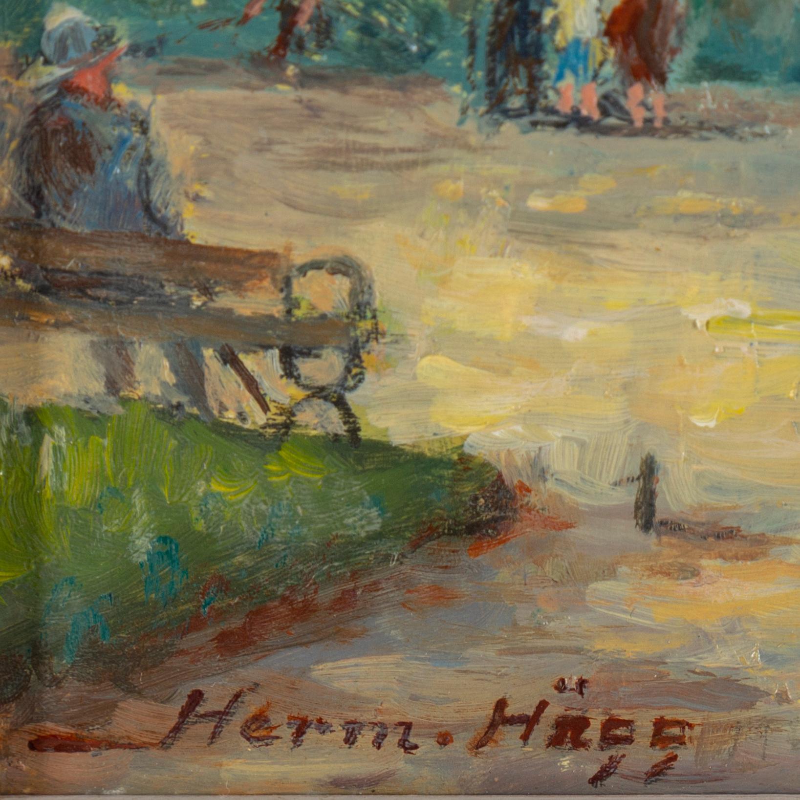 HERMAN HÄGG, olja på pannå, signerad och daterad 1960.