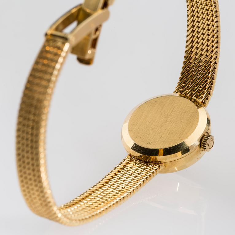 DAMARMBANDSUR, 18 k guld. Omega. Vikt ca 23 g.