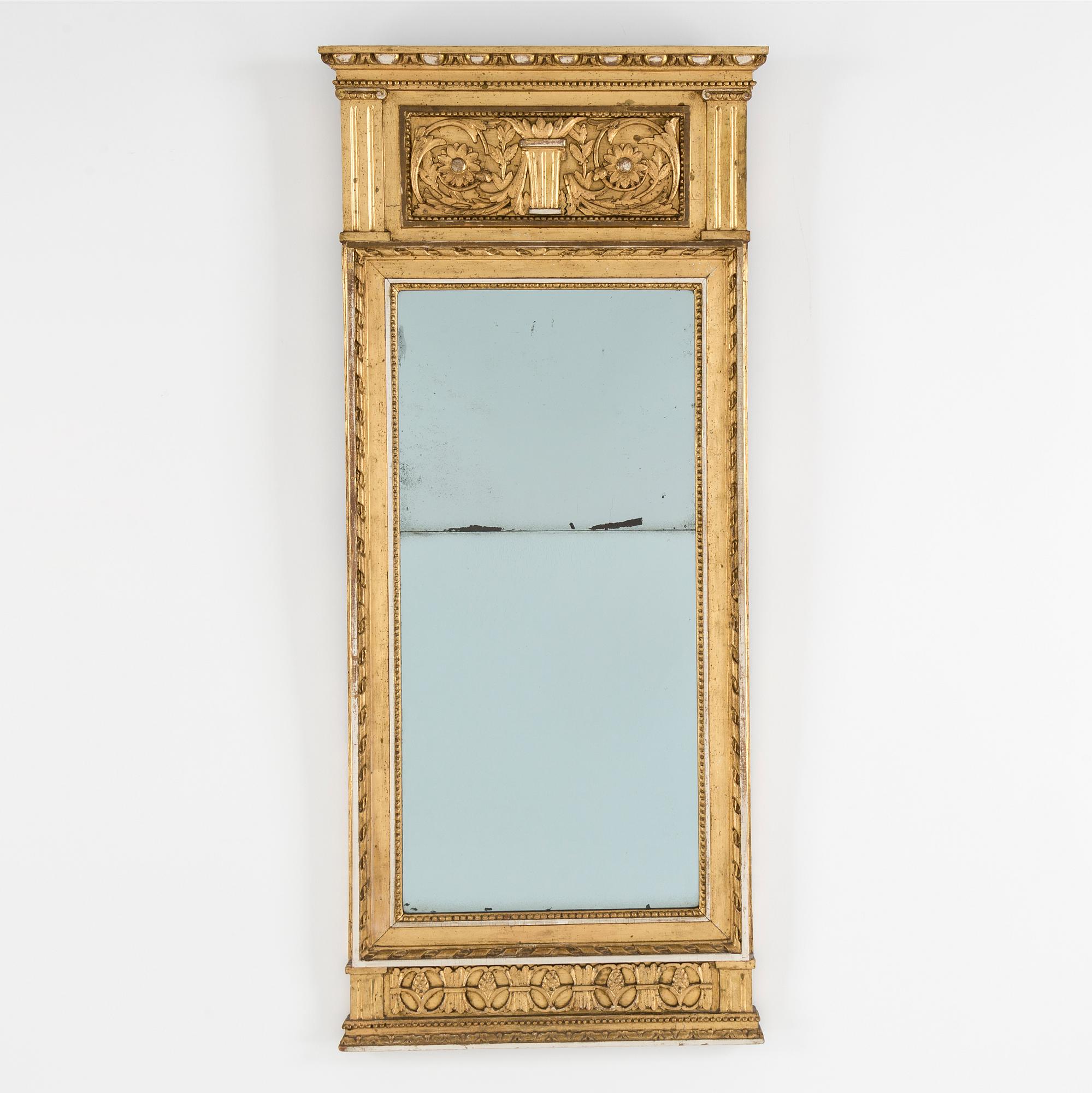 A late Gustavian late 18th century mirror.