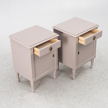 Nightstands, a pair, "Signum Gustavus", late 20th century.