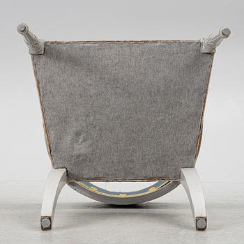 A late Gustavian style armchair, early 20th Century.