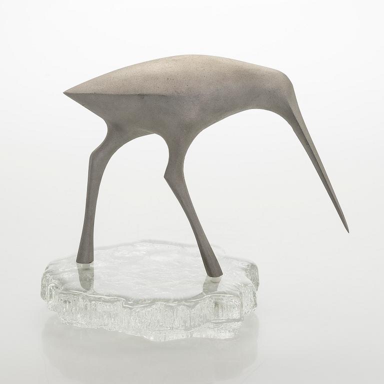 Tapio Wirkkala, a 'Sandpiper' bird sculpture, stamped Kultakeskus Oy Design: Tapio Wirkkala.