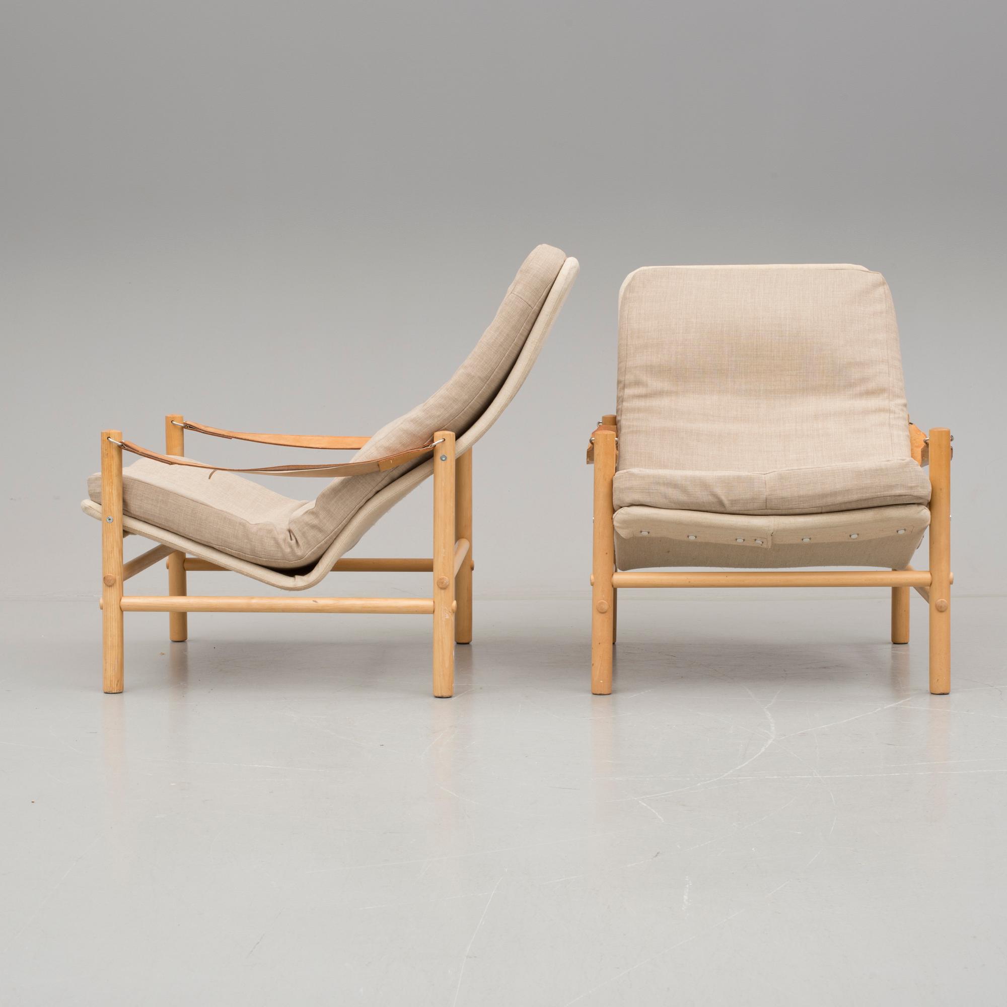 FÅTÖLJER, ett par, "Junker", Bror Boije, Dux, 1900-talets andra hälft.