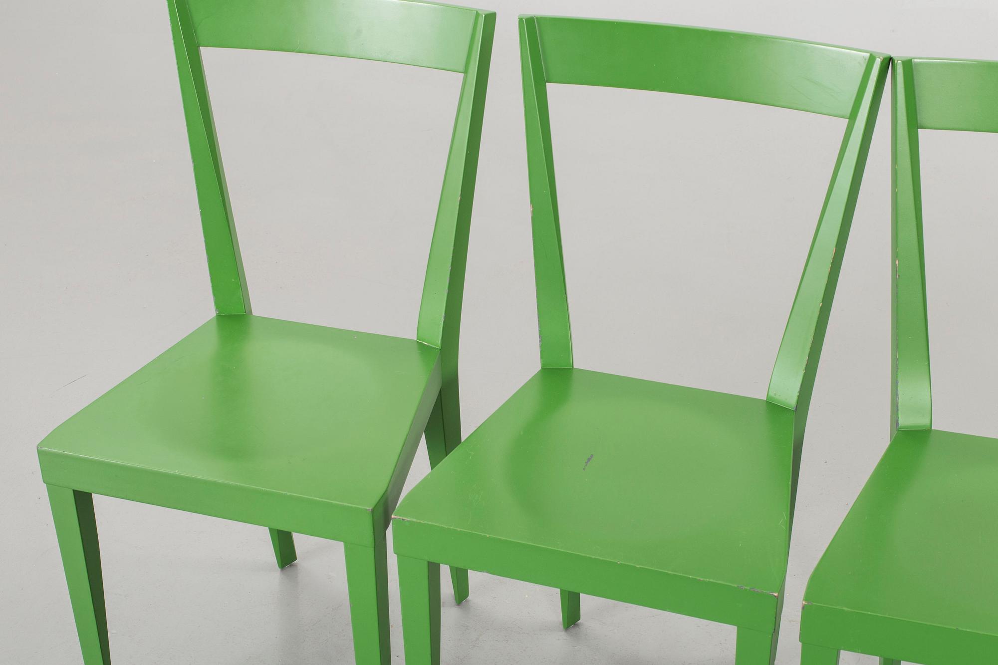 GIO PONTI, five chairs 'Livia', L'Abbate.