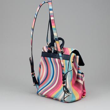 PAUL SMITH, a swirl print leather back pack, 2009.